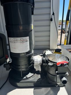 1 HP Pool Pump & Hydromaster Cartridge Filter System