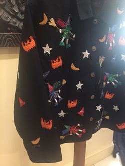 Halloween embroidered blazer