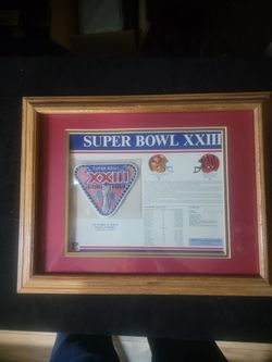 Super Bowl 23 Patch And Frame 