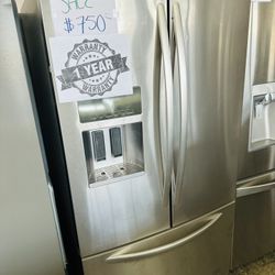 Stainless Steel Kitchen Aid French Door Refrigerator 