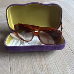 Brown Oversized Gucci Sunglasses