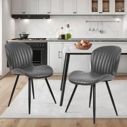 Brand new 2pcs faux leather chairs,3 colors available