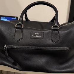 Polo Ralph Lauren Pebbled Leather Duffle Bag