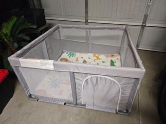 50" x 50" Baby Playpen with Padded Play Mat