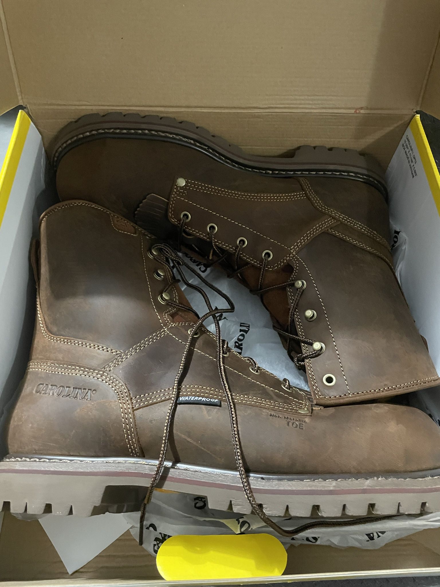 Mens Carolina Work Boots $90 Brown New Leather Size 13
