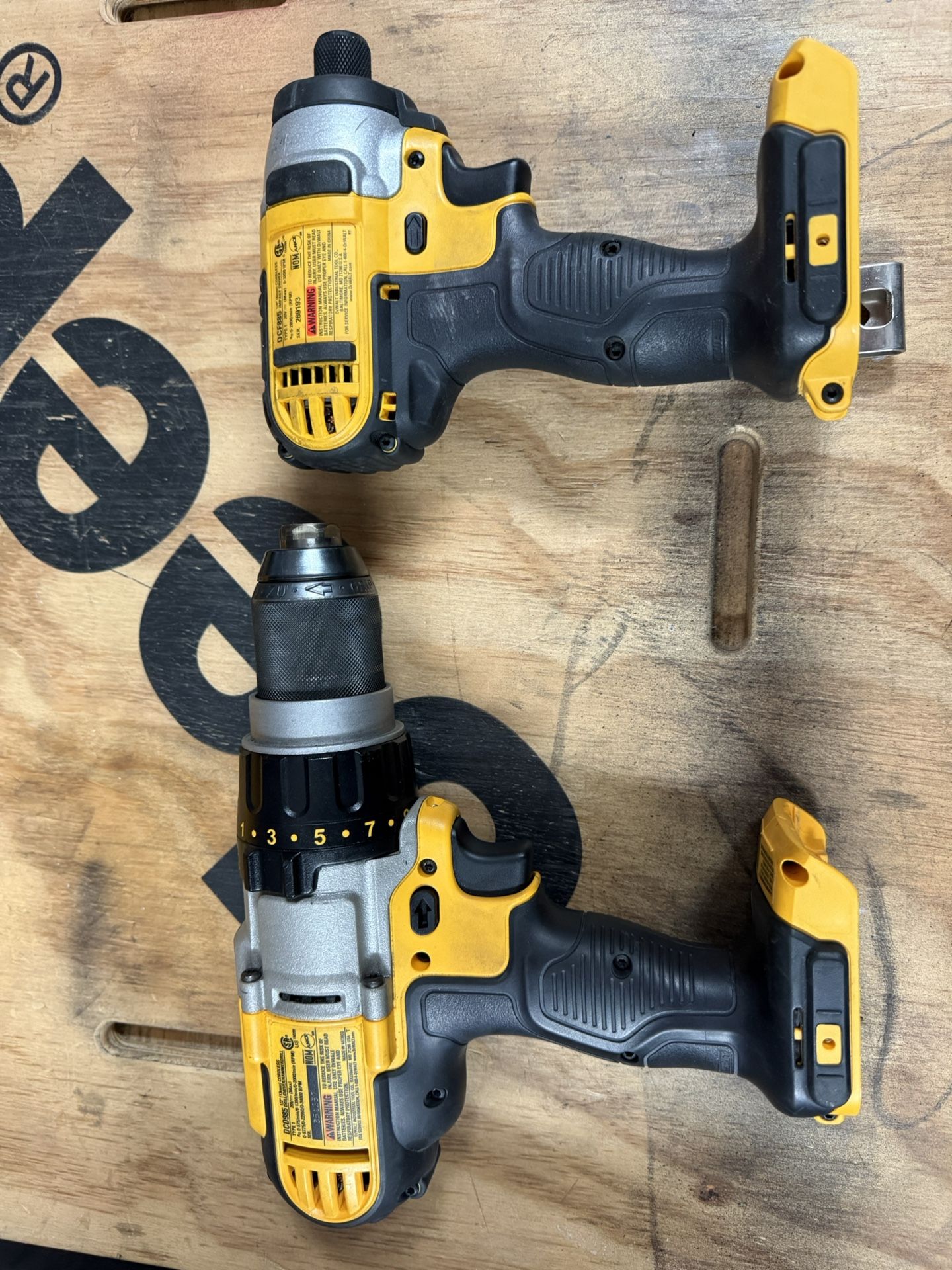 Dewalt Hammer Drill And 1/4” Impact Driver 20volt