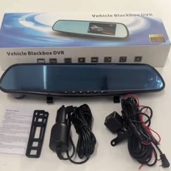 1080P HD Rearview Mirror Car DVR Dual Dash Cam Camera Front Rear Video Recorder