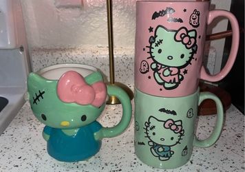 Hello kitty Frankenstein mugs