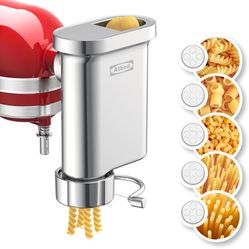 Metal Gourmet Pasta Press Attachment for Kitchenaid Stand Mixer,