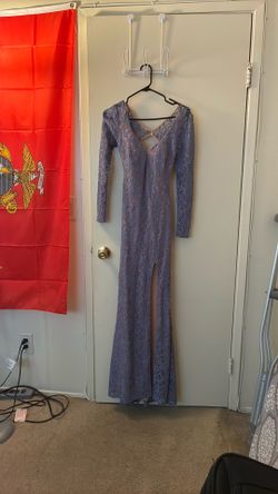 Gown. Size 3 Blue with 24 inch slit down left side.