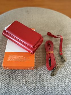 New Red Cell Phone Wallet Case