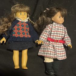 two mini american girl dolls