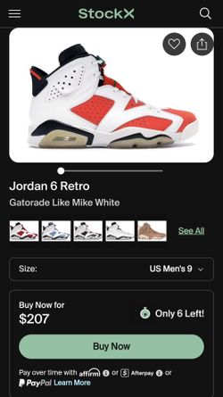 Jordan Gatorade Like Mike White (Size 9)