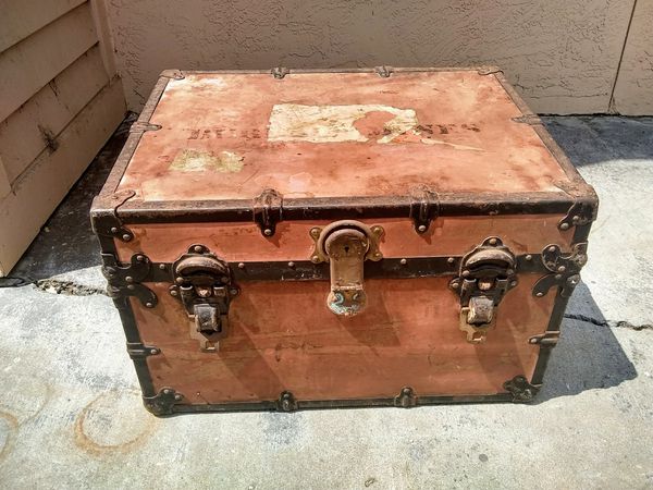 Antique Trunk Made With Corbin Cabinet Co Lock For Sale In Suisun
