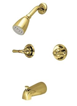 (Brand New Factory Sealed) 
Kingston Brass KB242 Magellan Tub and Shower Faucet 2-Magellan Handle, Polished Brass /A13-PF-5484