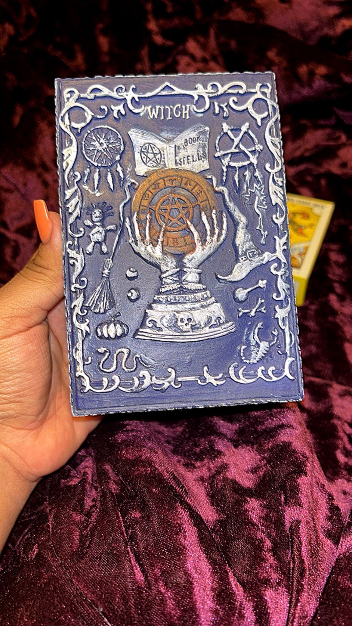 Witch book of spells Tarot Card holder