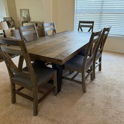 Beautiful Solid Wood Dining Table And 6 Chairs