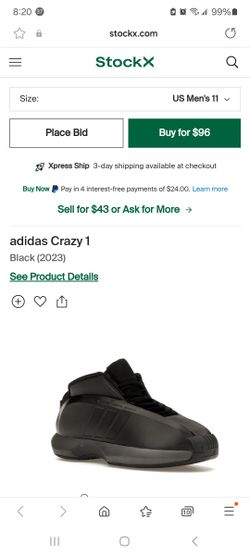 Kobe Bryant ADIDAS Crazy 1 Noir