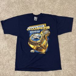 Vintage 1998 Denver Broncos NFL Super Bowl XXXII Championship t-shirt NEW Size L