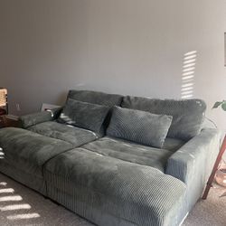 Green Corduroy Sofa