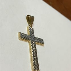 14k Gold Cross Pendant #110382-2 MJ