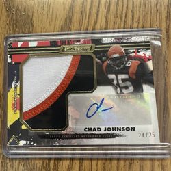 Chad Johnson Player Worn Patch Auto /25 