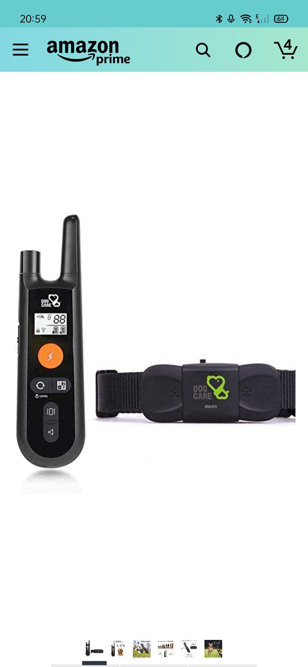 Rechargeable Dog Shock Collar w/3 Training Modes, Beep, Vibration and Shock, 100% Waterproof Training Collar, Up to 1000Ft Remote Range