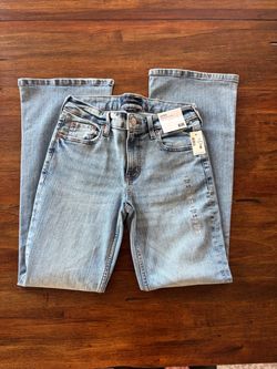 Aeropostale Mid Rise Flare Stretch Jesus