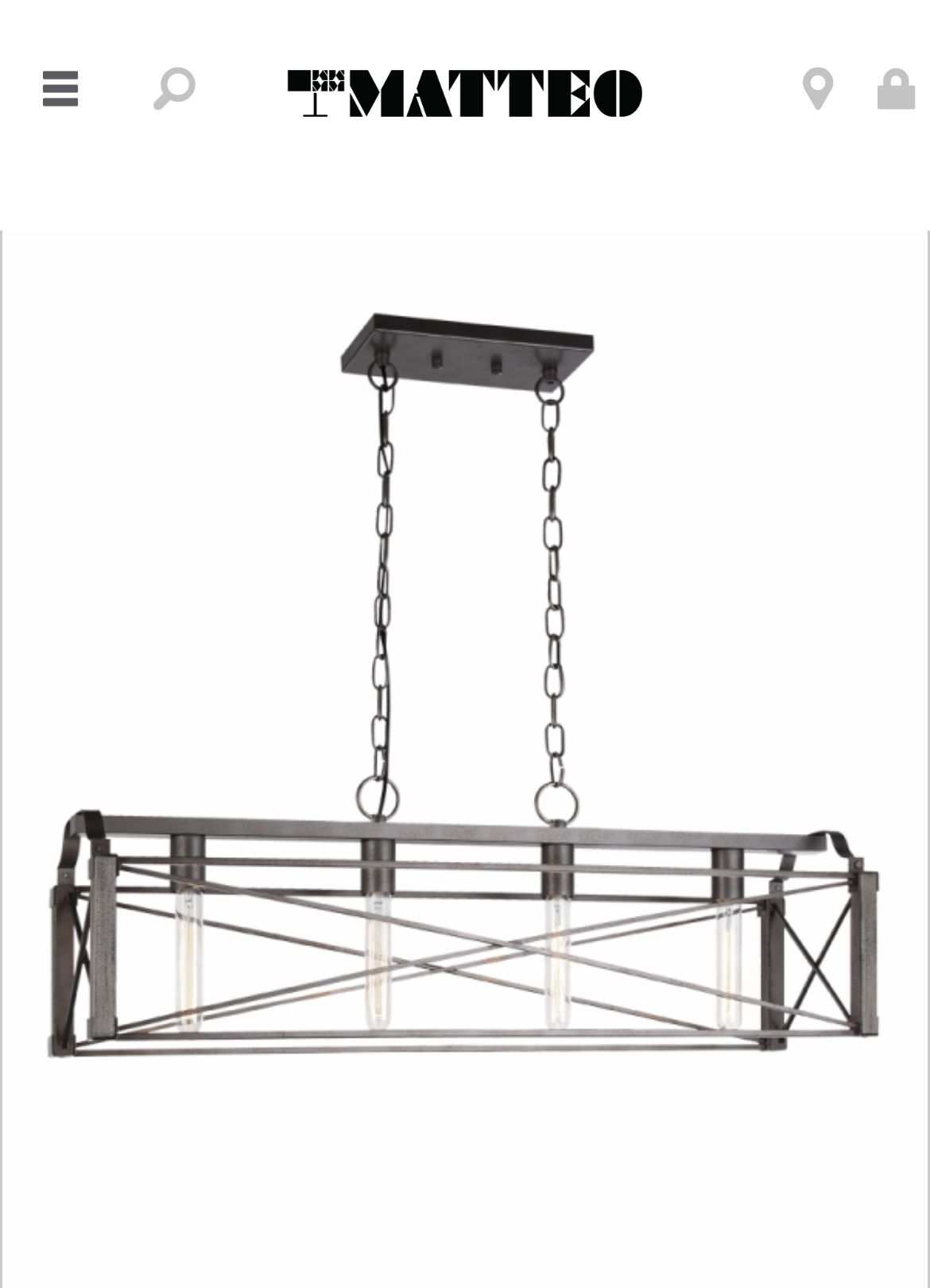 Asher Linear 4 Light Chandelier Silver