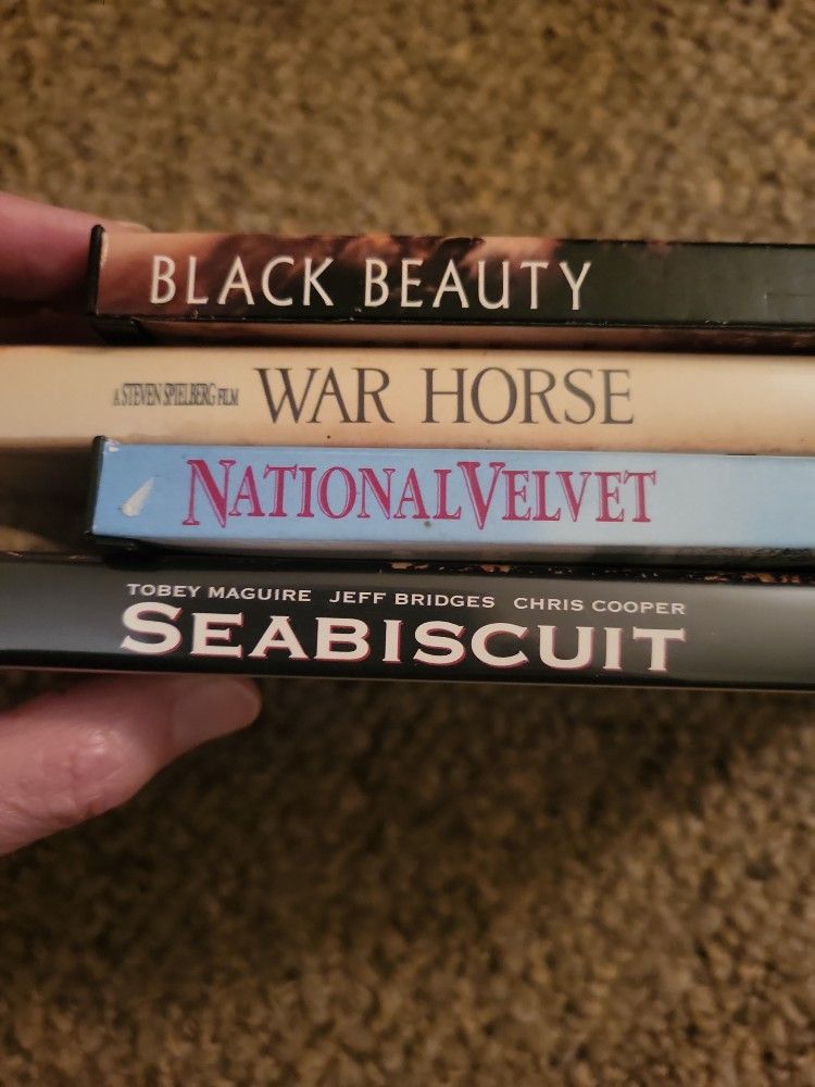 Dvd's SEABISCUT, National Velvet, Black Beauty&War Horse