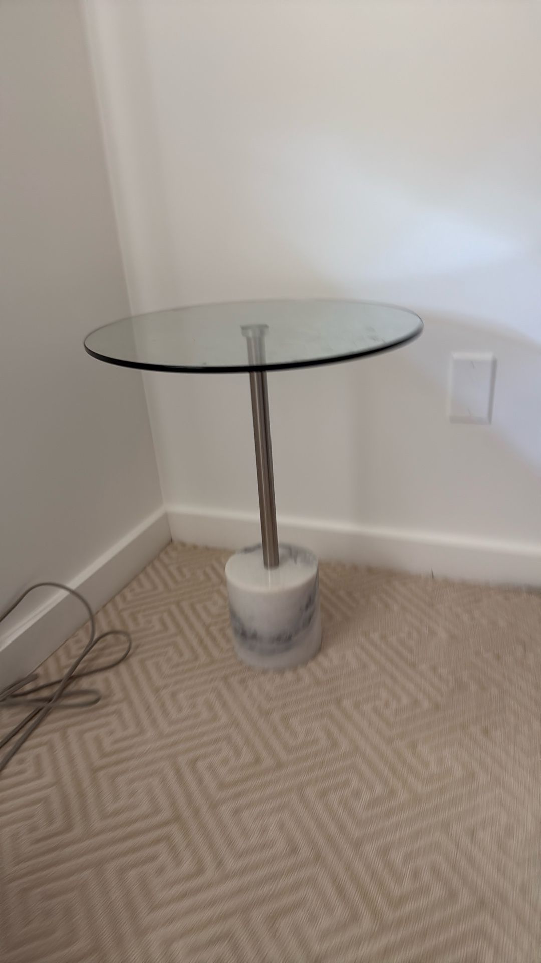 Marble And Glass End Tables