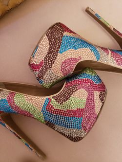 Steve Madden colorful studded heels