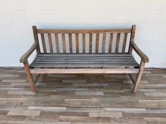 Vintage Solid Teak Garden Bench | Outdoor Patio Bench | English Teak Wood Seat