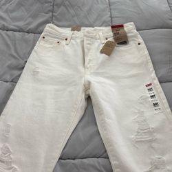 501 levis womens white