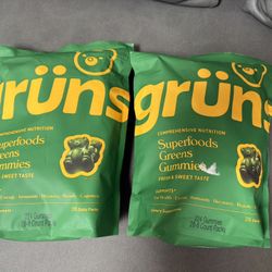 Gruns Multivitamins Greens Gummies 2 x 28 packs