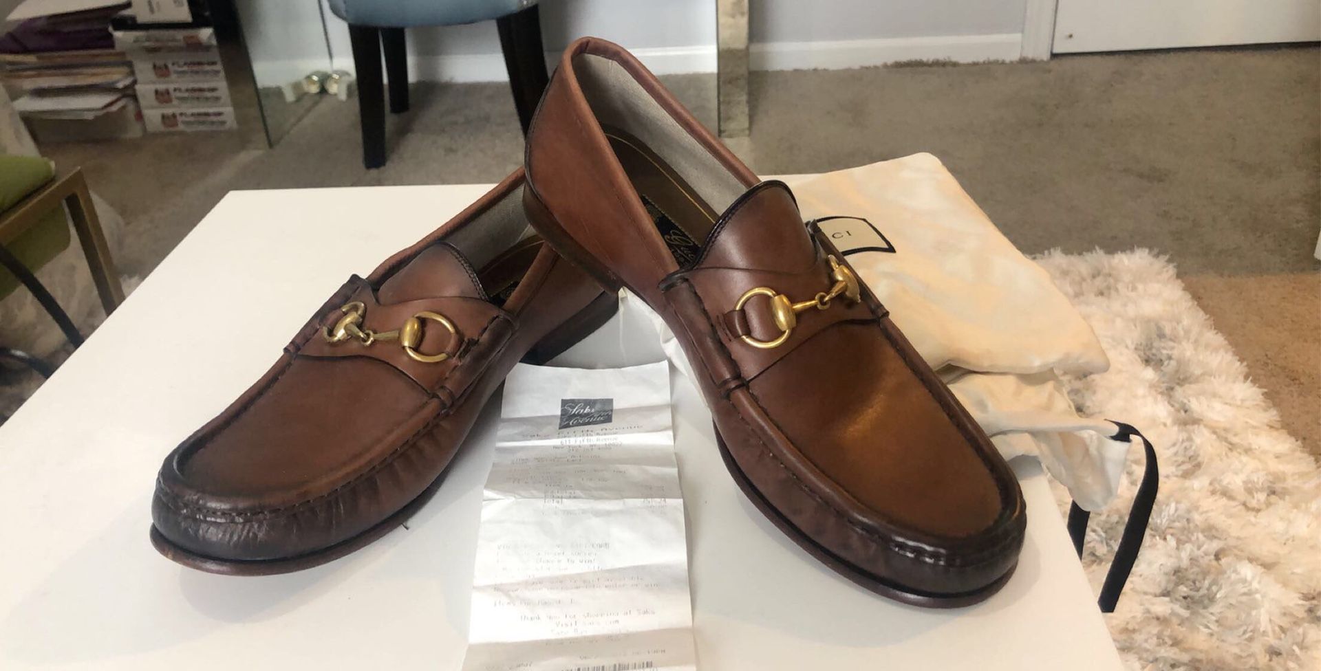 GUCCI 1953 Horsebit Leather Loafer. Men. Size 9