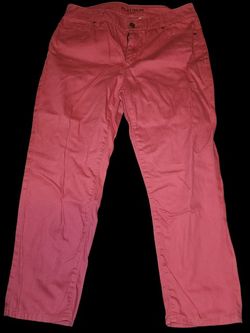 Chicos Platinum Crop Jeans - Tropical Pink Stretch Denim Size 0