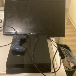 PS4 With Controller And Gaming Tv