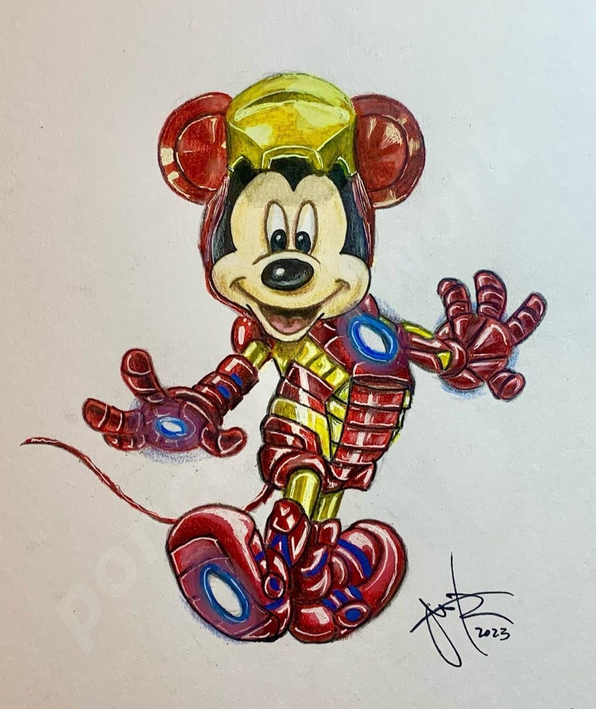 ORIGINAL: Award Winning Mickey Mouse - Iron Man Crossover
