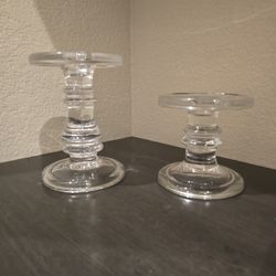 Crystal Candleholders ... 3" Pillar  or A Single Candle