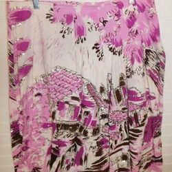 BISOU BISOU Women's Skirt size 16- Beautiful Pattern!