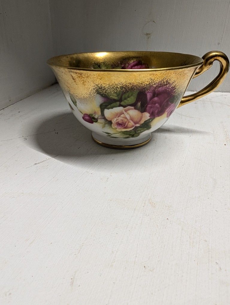 Vintage Royal Chelsea Golden Rose Fine Bone China Tea Cup, Made In England