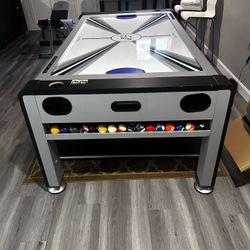 Air Hockey, Pool And Ping Pong Combo Table 