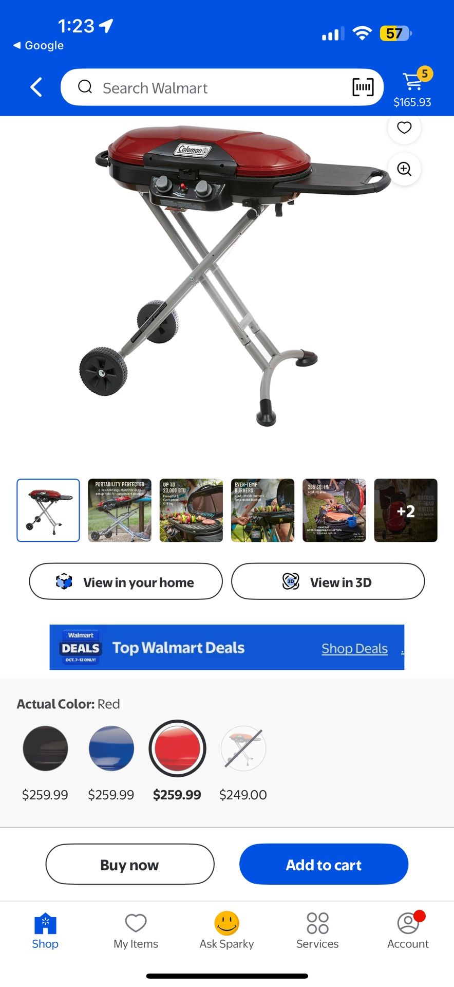 Coleman Stand Up Gas Grill