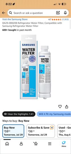 New water filter