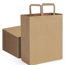3000pcs Paper Bags Recycle 12x7x14 Flat Handle 