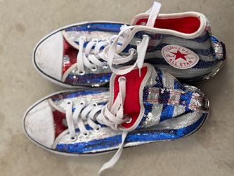 Patriotic Converse Hitops Size 9