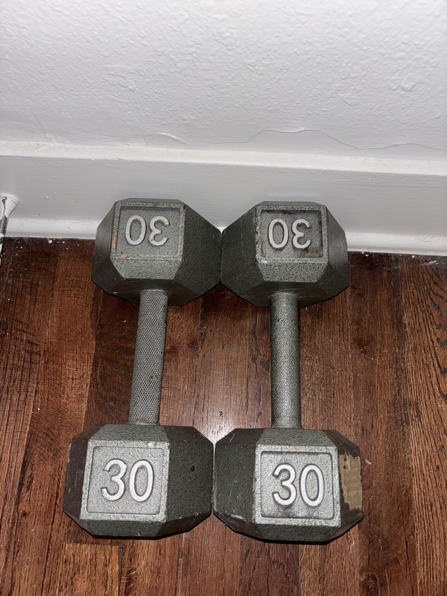 30 pound dumbbell set.