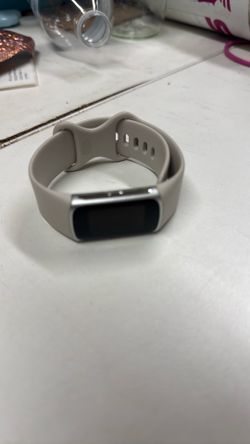 Fitbit Charge 6 Fitness Tracker with Heart Rate, GPS, Premium Membership, Health Tools - Porcelain/Silver, x