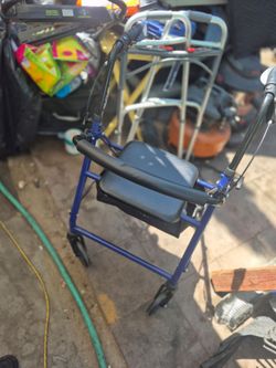 Blue Rollator Walker with Seat